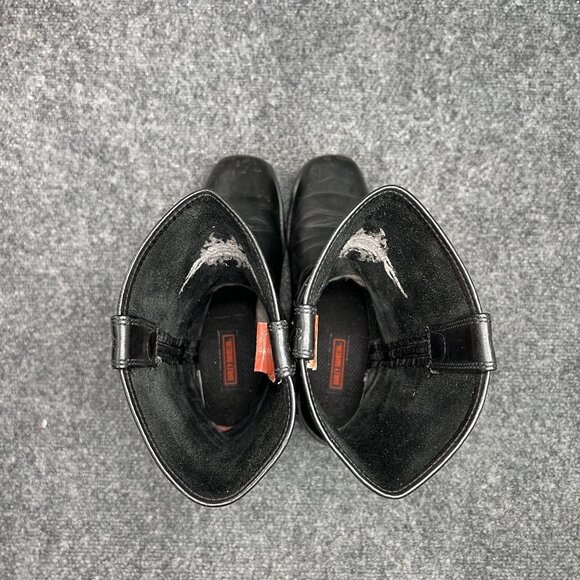 Harley Davidson Harness‎ Boots Men's Size 8 Black Leather Motorcycle Riding Pull - Picture 11 of 16